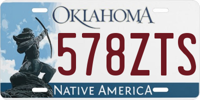 OK license plate 578ZTS