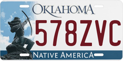 OK license plate 578ZVC