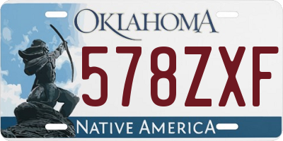 OK license plate 578ZXF