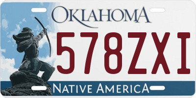 OK license plate 578ZXI