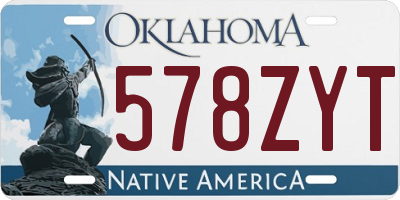 OK license plate 578ZYT