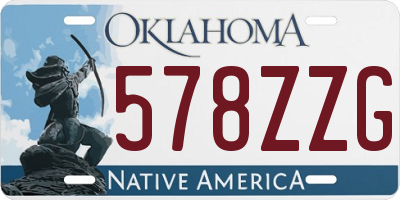 OK license plate 578ZZG