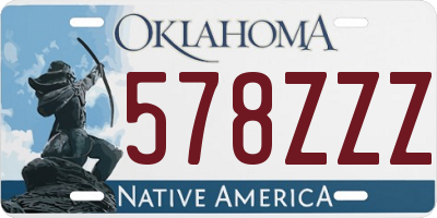 OK license plate 578ZZZ