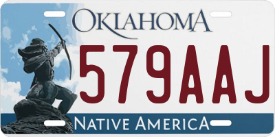 OK license plate 579AAJ