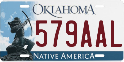 OK license plate 579AAL