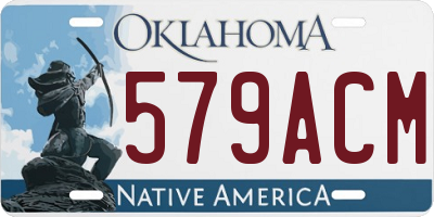 OK license plate 579ACM