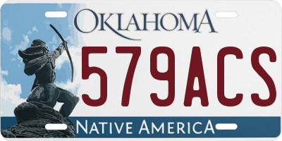 OK license plate 579ACS