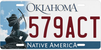 OK license plate 579ACT