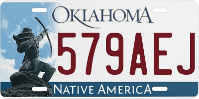 OK license plate 579AEJ