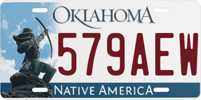 OK license plate 579AEW