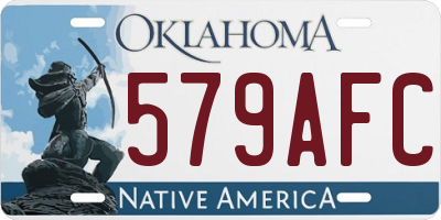 OK license plate 579AFC