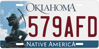 OK license plate 579AFD