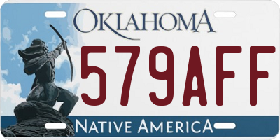OK license plate 579AFF