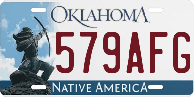OK license plate 579AFG