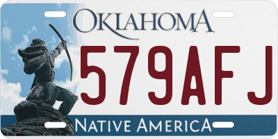 OK license plate 579AFJ
