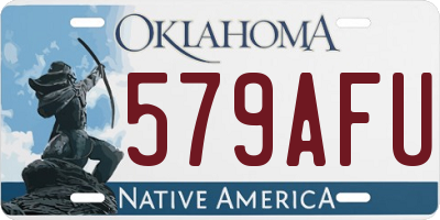 OK license plate 579AFU
