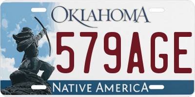 OK license plate 579AGE