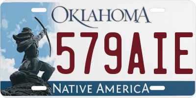 OK license plate 579AIE