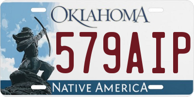 OK license plate 579AIP