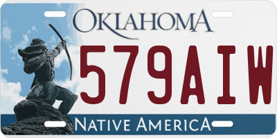 OK license plate 579AIW