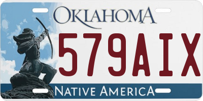 OK license plate 579AIX