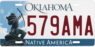 OK license plate 579AMA