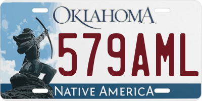 OK license plate 579AML
