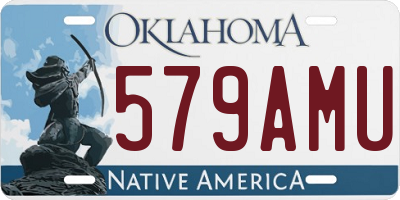 OK license plate 579AMU