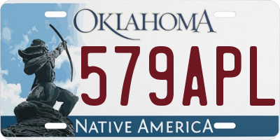 OK license plate 579APL