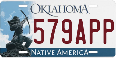OK license plate 579APP