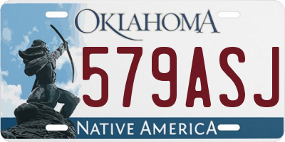 OK license plate 579ASJ