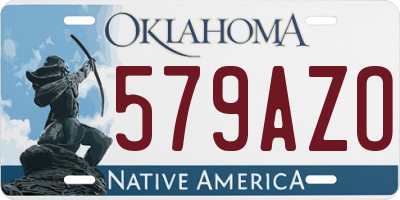 OK license plate 579AZO