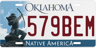 OK license plate 579BEM