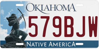 OK license plate 579BJW