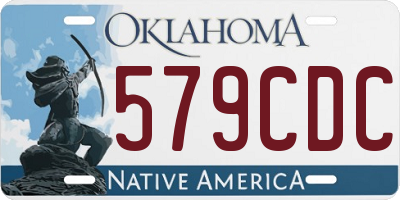 OK license plate 579CDC