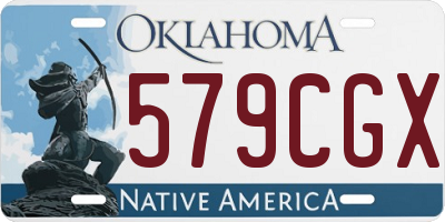 OK license plate 579CGX
