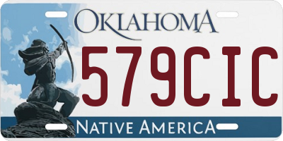 OK license plate 579CIC