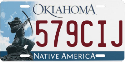 OK license plate 579CIJ