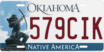 OK license plate 579CIK