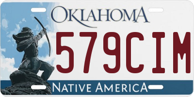 OK license plate 579CIM