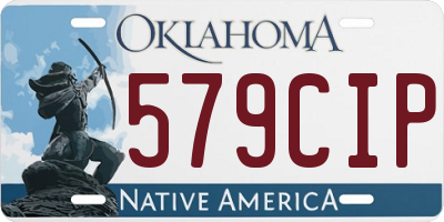 OK license plate 579CIP