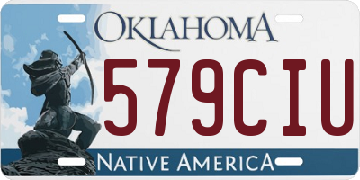 OK license plate 579CIU
