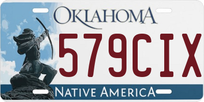 OK license plate 579CIX