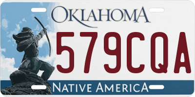 OK license plate 579CQA