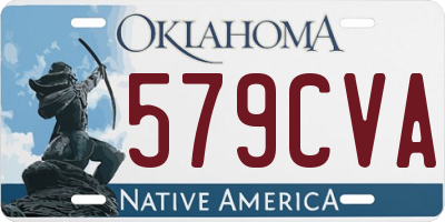 OK license plate 579CVA