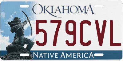 OK license plate 579CVL