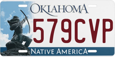 OK license plate 579CVP