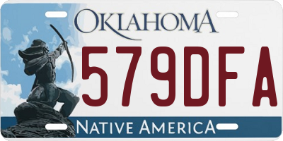 OK license plate 579DFA