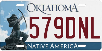 OK license plate 579DNL