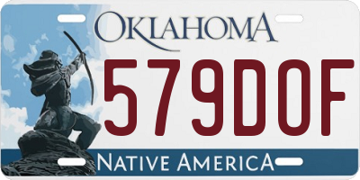 OK license plate 579DOF